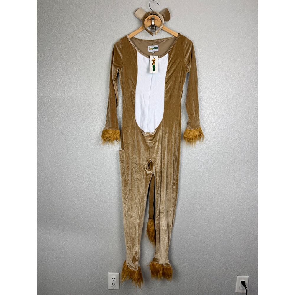 Tipsy Elves NWT Lion Costume Faux Fur Bodysuit M Halloween Party Cosplay Cute - Picture 3 of 12
